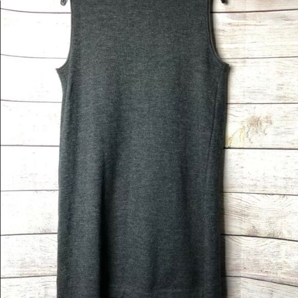 #133 MASSIMO DUTTI Gray wool blend dress - Picture 3 of 10
